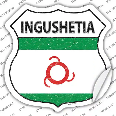 Ingushetia Flag Novelty Highway Shield Sticker Decal