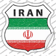 Iran Flag Novelty Highway Shield Sticker Decal