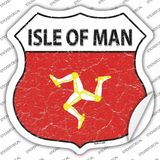 Isle of Man Flag Novelty Highway Shield Sticker Decal