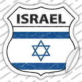 Israel Flag Novelty Highway Shield Sticker Decal