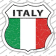 Italy Flag Novelty Highway Shield Sticker Decal