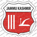 Jammu Kashmir Flag Novelty Highway Shield Sticker Decal