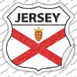 Jersey Flag Novelty Highway Shield Sticker Decal