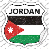 Jordan Flag Novelty Highway Shield Sticker Decal