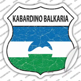 Kabardino Balkaria Flag Novelty Highway Shield Sticker Decal