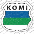 Komi Flag Novelty Highway Shield Sticker Decal