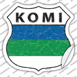 Komi Flag Novelty Highway Shield Sticker Decal