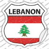 Lebanon Flag Novelty Highway Shield Sticker Decal