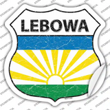 Lebowa Flag Novelty Highway Shield Sticker Decal