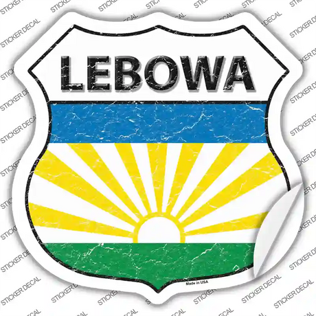 Lebowa Flag Novelty Highway Shield Sticker Decal
