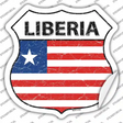 Liberia Flag Novelty Highway Shield Sticker Decal