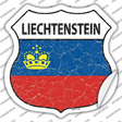 Liechtenstein Flag Novelty Highway Shield Sticker Decal