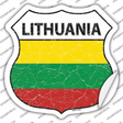 Lithuania Flag Novelty Highway Shield Sticker Decal