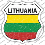 Lithuania Flag Novelty Highway Shield Sticker Decal