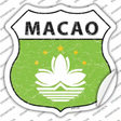 Macao Flag Novelty Highway Shield Sticker Decal