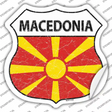 Macedonia Flag Novelty Highway Shield Sticker Decal