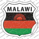 Malawi Flag Novelty Highway Shield Sticker Decal
