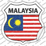 Malaysia Flag Novelty Highway Shield Sticker Decal