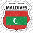 Maldives Flag Novelty Highway Shield Sticker Decal