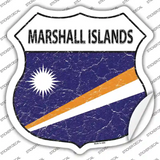 Marshall Islands Flag Novelty Highway Shield Sticker Decal