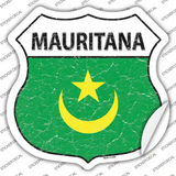 Mauritania Flag Novelty Highway Shield Sticker Decal