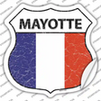 Mayotte Flag Novelty Highway Shield Sticker Decal