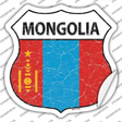 Mongolia Flag Novelty Highway Shield Sticker Decal