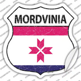 Mordvinia Flag Novelty Highway Shield Sticker Decal