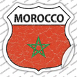 Morocco Flag Novelty Highway Shield Sticker Decal