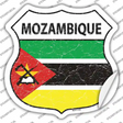 Mozambique Flag Novelty Highway Shield Sticker Decal