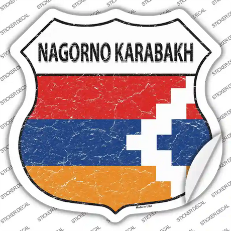 Nagorno Karabakh Flag Novelty Highway Shield Sticker Decal