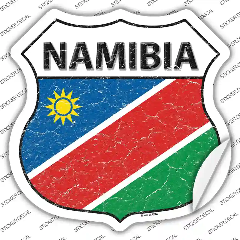 Namibia Flag Novelty Highway Shield Sticker Decal