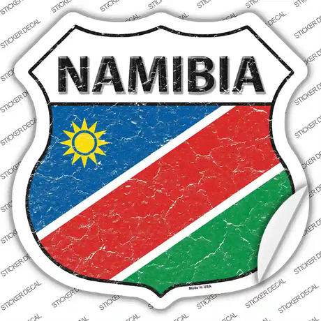 Namibia Flag Novelty Highway Shield Sticker Decal