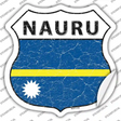 Nauru Flag Novelty Highway Shield Sticker Decal