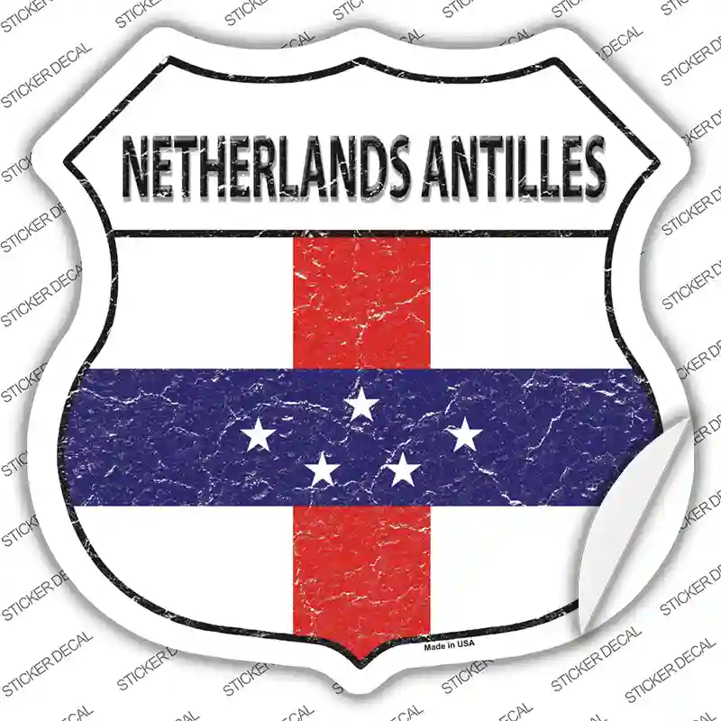 Netherlands Flag Novelty Highway Shield Sticker Decal