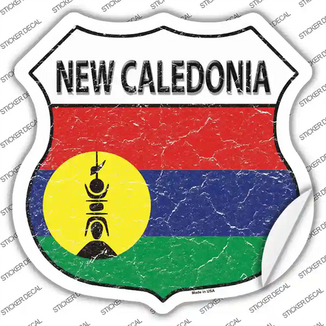 New Caledonia Flag Novelty Highway Shield Sticker Decal