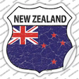 New Zealand Flag Novelty Highway Shield Sticker Decal