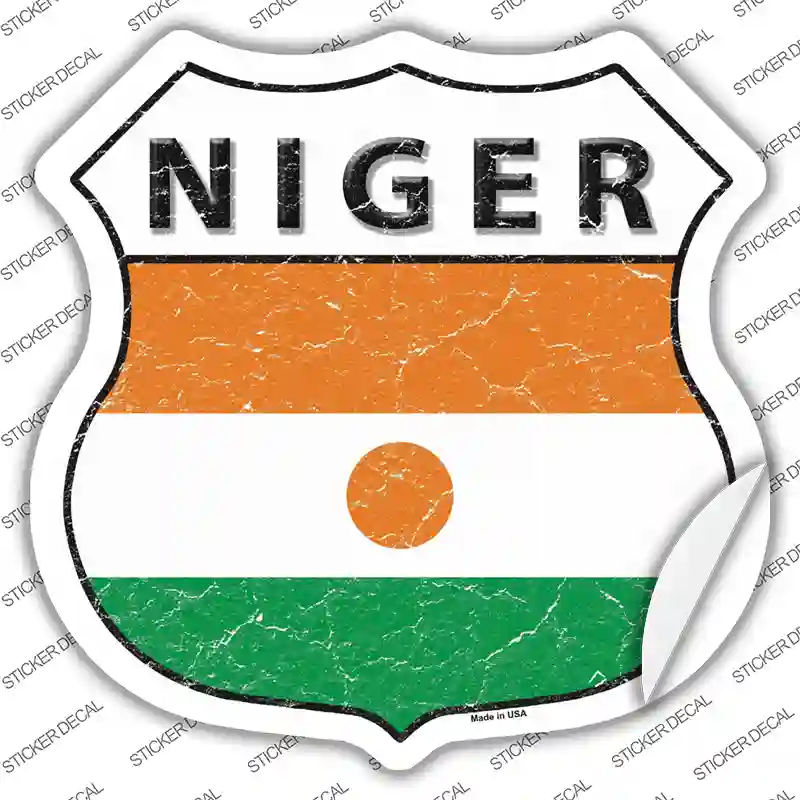Niger Flag Novelty Highway Shield Sticker Decal