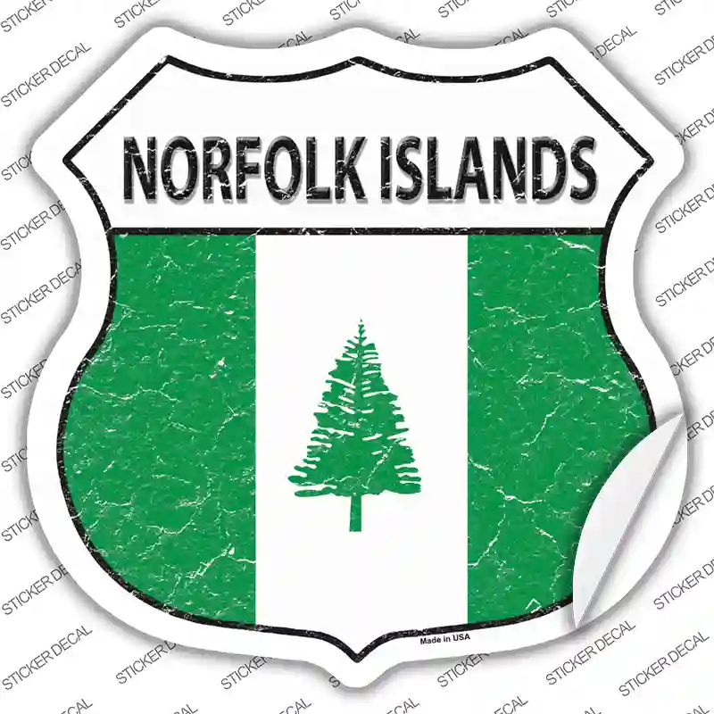 Norfolk Islands Flag Novelty Highway Shield Sticker Decal