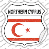 Northern Cyprus Flag Novelty Highway Shield Sticker Decal