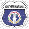 Northern Marianas Flag Novelty Highway Shield Sticker Decal