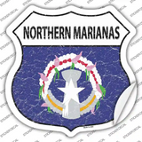 Northern Marianas Flag Novelty Highway Shield Sticker Decal