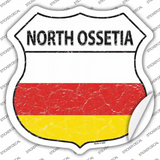 North Ossetia Flag Novelty Highway Shield Sticker Decal