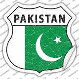Pakistan Flag Novelty Highway Shield Sticker Decal
