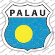 Palau Flag Novelty Highway Shield Sticker Decal