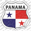 Panama Flag Novelty Highway Shield Sticker Decal