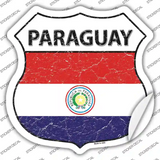Paraguay Flag Novelty Highway Shield Sticker Decal