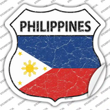 Philippines Flag Novelty Highway Shield Sticker Decal