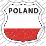 Poland Flag Novelty Highway Shield Sticker Decal