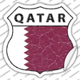 Qatar Flag Novelty Highway Shield Sticker Decal